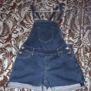 Jean short overalls